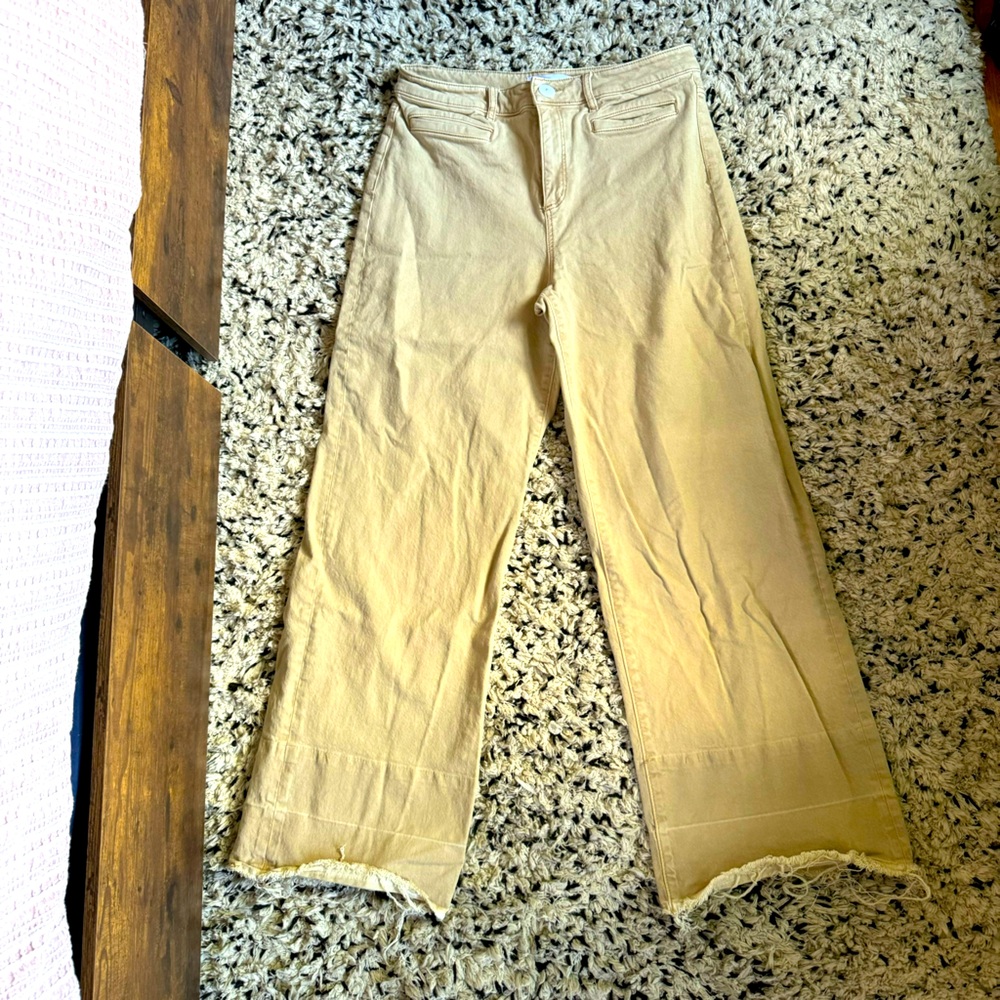 Tan Wide-Leg jeans